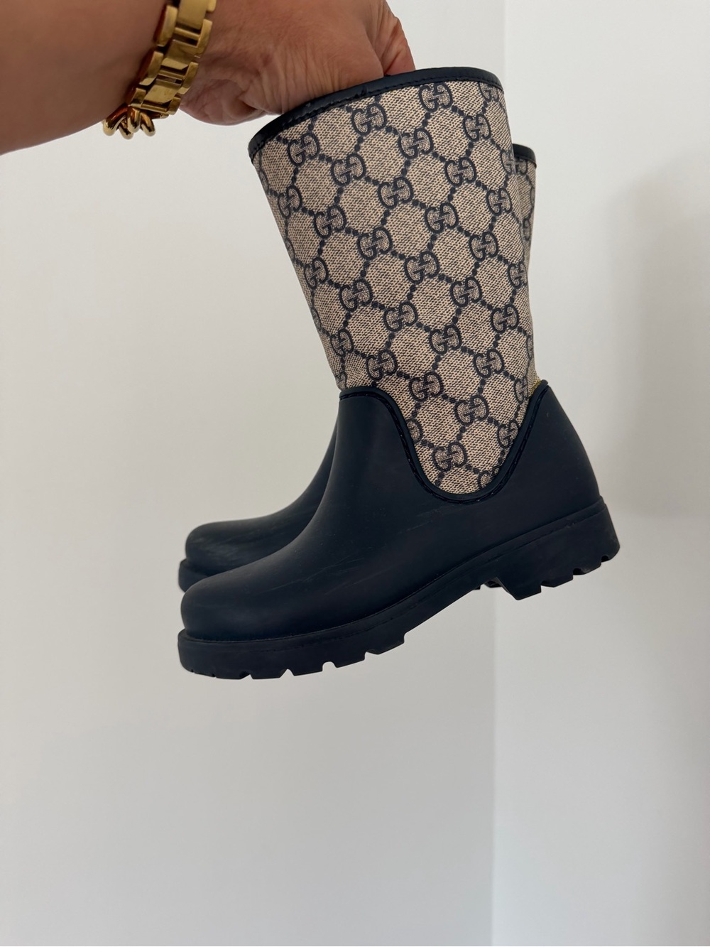 Navy Gucci Kids’ Rainboots Size 29